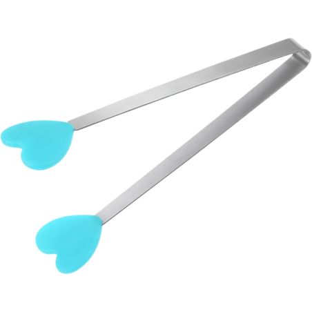 Cleste Creativ pentru Mancare, Flippy, Model Inimioare din Silicon, 14.5x3 cm, Rezistent la Temperaturi Inalte si Coroziune, Alb