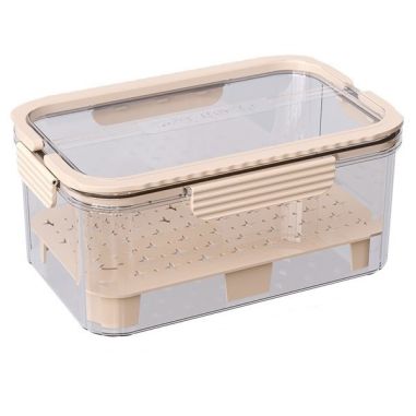 Cutie pentru Depozitare Alimente, Flippy, de Uz Casnic, 2 Compartimente, Zona pentru Gheata, Mentinere Fresh, cu Maner, Material