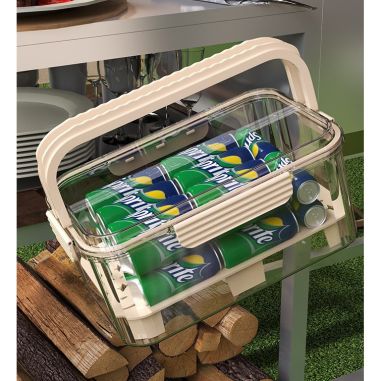 Cutie pentru Depozitare Alimente, Flippy, de Uz Casnic, 2 Compartimente, Zona pentru Gheata, Mentinere Fresh, cu Maner, Material