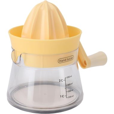 Storcator de Citrice Manual, Flippy, Rezistente, Usor de Folosit si Depozitat, Durabil, Calitativ, 16.5x13cm, Transparent/ Galbe