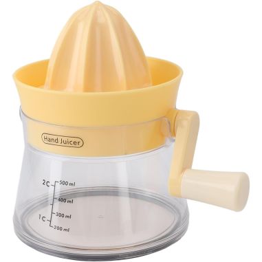 Storcator de Citrice Manual, Flippy, Rezistente, Usor de Folosit si Depozitat, Durabil, Calitativ, 16.5x13cm, Transparent/ Galbe