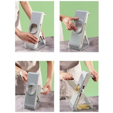 Feliator de Legume Multifunctional, Flippy, Taieturi Diferite, Razatoare pentru Bucatarie, Taietor de Cartofi, Presa Manuala, Pl