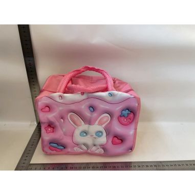 Geantă Frigorifică, Flippy, cu Desene Animate 3D, Portabilă pentru Copii, de Prânz, din Pânză Oxford, 23x13x19 cm, Model Iepuras