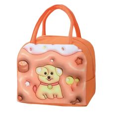 Geantă Frigorifică, Flippy, cu Desene Animate 3D, Portabilă pentru Copii, de Prânz, din Pânză Oxford, 23x13x19 cm, Model Catelus