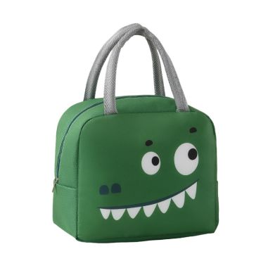 Geantă Frigorifică, Flippy, cu Desene Animat, Portabilă pentru Copii, de Prânz, din Pânză Oxford, 22x14x19 cm, Model Crocodil, V