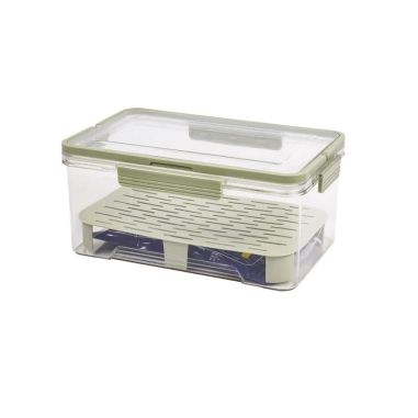 Cutie de Depozitare Portabila, Flippy, cu Separator pentru Gheata si Scurgere, Mentine Rece, Caserola Pranz, 25x16.5x11.5 cm, Ve