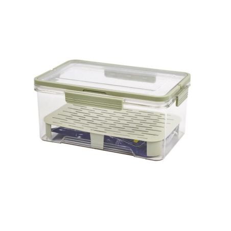 Cutie de Depozitare Portabila, Flippy, cu Separator pentru Gheata si Scurgere, Mentine Rece, Caserola Pranz, 25x16.5x11.5 cm, Ve