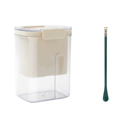 Kit Presa Pentru Branza, Flippy, Filtru de Iaurt, Strecuratoare de Iaurt Grecesc, Filtru de lapte, 18x9.7x13 cm, Lingura Verde 2
