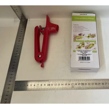 Dispozitiv de Scos Samburi, Flippy, Manual, cu 1 Gaura, pentru Cirese/Masline, 20.5 x 3.8 x 13 cm, din ABS+Otel Inoxidabil, cu M