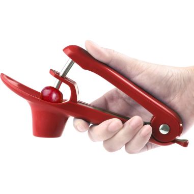 Dispozitiv de Scos Samburi, Flippy, Manual, cu 1 Gaura, pentru Cirese/Masline, 20.5 x 3.8 x 13 cm, din ABS+Otel Inoxidabil, cu M