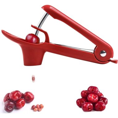Dispozitiv de Scos Samburi, Flippy, Manual, cu 1 Gaura, pentru Cirese/Masline, 20.5 x 3.8 x 13 cm, din ABS+Otel Inoxidabil, cu M