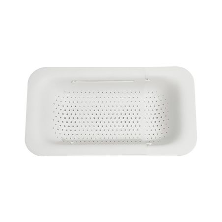 Cos de Scurgere pentru Chiuveta de Bucatarie, Flippy, Plastic, Telescopic, 36x20x5 cm, Alb