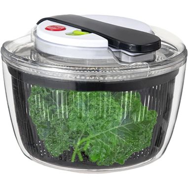 Uscator Manual pentru Salata si Verdeturi, Flippy, Plastic, 16x15x21 cm, Capacitate 3L, Negru