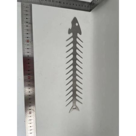 Forma pentru Frigarui, Flippy, Model Oase de Peste, din Otel Inoxidabil, Instrument pentru Gratar, BBQ, cu Deschizator de Sticle
