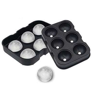 Forma pentru Gheata, Flippy, 6 Forme Sferice, din Silicon, 17 x 12 x 6 cm, Negru