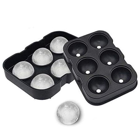 Forma pentru Gheata, Flippy, 6 Forme Sferice, din Silicon, 17 x 12 x 6 cm, Negru