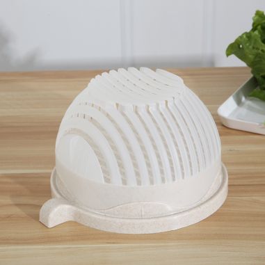 Bol Feliator pentru Salata, Flippy, Castron Multifunctional pentru Legume si Fructe, pentru Spalat si Taiat Legumele, cu Scurger