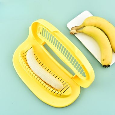 Feliator Multifunctional pentru Alimente, Flippy, Model Banana, pentru Legume si Fructe, Accesoriu pentru Bucatarie, 28.8x18.3 c