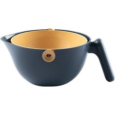 Bol cu Doua Straturi, Flippy, pentru Fructe, Legume, cu Cos de Scurgere a Apei, 2L, din ABS+PP, 29.9 x 22.5 x 11.8 cm, Albastru-