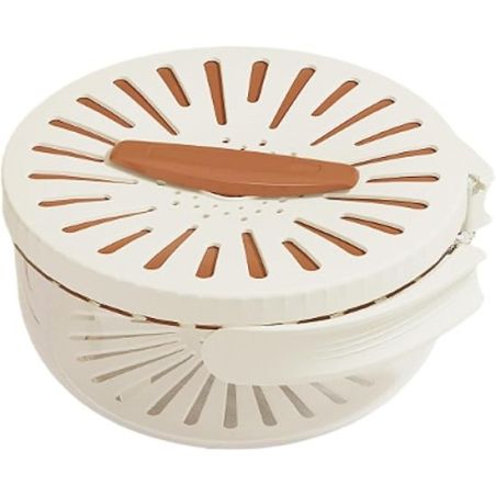 Strecuratoare 2 in 1 pentru Fructe si Legume, Flippy, Cos de Scurgere si Cutie de Depozitare, 15.5 x 8.3 cm, din PP, cu Maner si