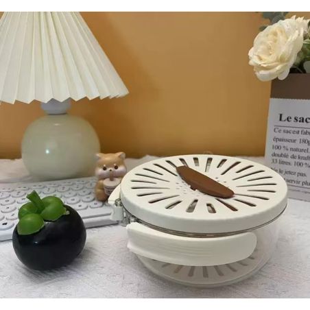 Strecuratoare 2 in 1 pentru Fructe si Legume, Flippy, Cos de Scurgere si Cutie de Depozitare, 15.5 x 8.3 cm, din PP, cu Maner si