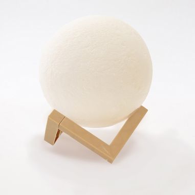 Lampa de veghe luna 3D Moon Light, lumina LED alb cald, alimentare baterii, fara acumulator, stand din plastic inclus, ø 10 cm, 