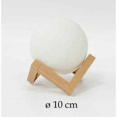 Lampa de veghe luna 3D Moon Light, lumina LED alb cald, alimentare baterii, fara acumulator, stand din plastic inclus, ø 10 cm, 