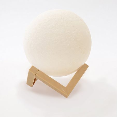 Lampa de veghe luna 3D Moon Light, lumina multicolora cu LED, 7 culori, schimbare culoare prin atingere, alimentare baterii, far