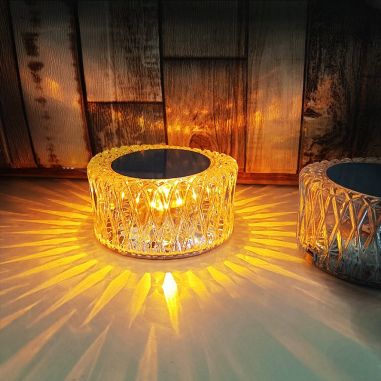 Lampa de birou pe LED RGB 16, Flippy, dimmer tactil, 3 nivele de intensitate, incarcare USB, 3W, Cristal Acrilic, 6x12 cm, cu te