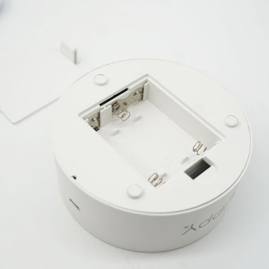 Lampa LED decorativa, Flippy, 3D, Vapor, cu telecomanda, doua moduri de alimentare USB si baterii, 20 cm inaltime, din material 