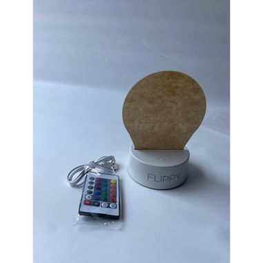 Lampa LED decorativa, Flippy, 3D, Globul Pamantesc, doua moduri de alimentare USB si baterii, 20 cm inaltime, din material acril