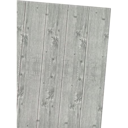 Set 10 Placi Tapet 3D, Flippy, 70 x 70 cm, Grosime 3 mm, din Rasina, Tip Placi de Lemn, Suprafata Acoperita 4.9 mp, Gri Inchis