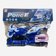 Set 4 vehicule Police, 28.5×22×5cm, +3ani