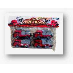 Set 4 masinute de pompieri, Fire Hero, 24.5×20×5cm, +3ani