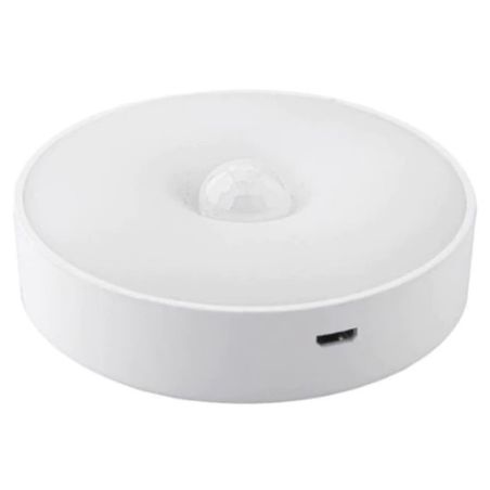 Lampa de Veghe LED, Flippy, cu Senzor de Miscare, Doua Tipuri de Lumina Alb Rece, Incarcare USB, Intrerupator On/Off/Auto, 0.6W,
