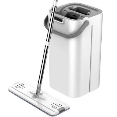 Set de curatenie Flippy, mop si galeata, galeata 5.7 l, 4 rezerve microfibra incluse, design modern, pentru interior, material p