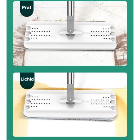 Set de curatenie Flippy, mop si galeata, galeata 5.7 l, 4 rezerve microfibra incluse, design modern, pentru interior, material p