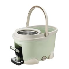 Set Galeata cu Pedala si Mop Rotativ 360°, Flippy, Cu Actiune Centrifuga x4, Pentru Uz Casnic, Maner din Otel Inoxidabil Telesco