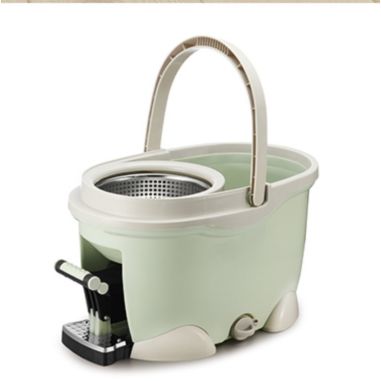 Set Galeata cu Pedala si Mop Rotativ 360°, Flippy, Cu Actiune Centrifuga x4, Pentru Uz Casnic, Maner din Otel Inoxidabil Telesco