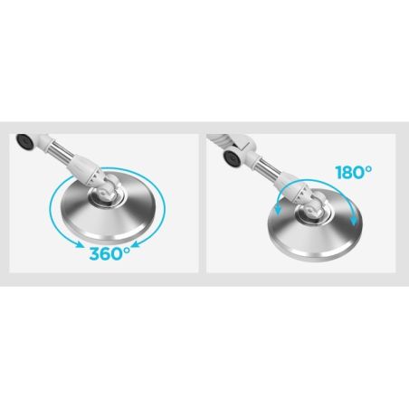 Set Galeata cu Pedala si Mop Rotativ 360°, Flippy, Cu Actiune Centrifuga x4, Pentru Uz Casnic, Maner din Otel Inoxidabil Telesco
