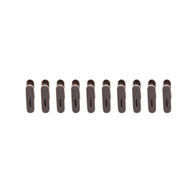 Set 20 de Cleme pentru Haine, Flippy, de Prindere pentru Pantaloni, Atasabile la Umerase, 1.6x2.3x6.35 cm, Maro
