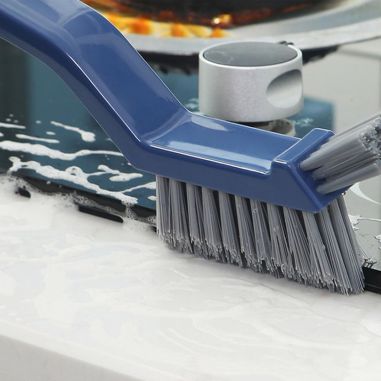 Perie 3in1 de Curatat Podele si Rosturi, Flippy, Lungime Maner 28 cm, Peri din PP, Otel si Plastic, Cleste pentru Scame si Par I