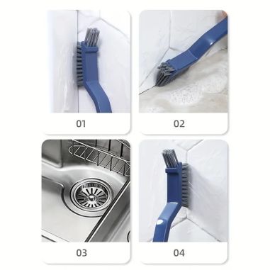 Perie 3in1 de Curatat Podele si Rosturi, Flippy, Lungime Maner 28 cm, Peri din PP, Otel si Plastic, Cleste pentru Scame si Par I