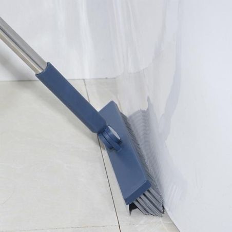 Perie de Curatare pentru Podele si Rosturi, Flippy, Lungime Maner 105 cm, Capat Pivotant 180 Grade, Peri din PP, Otel si Plastic