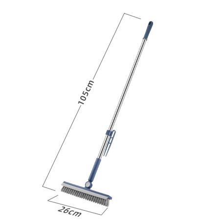 Perie de Curatare pentru Podele si Rosturi, Flippy, Lungime Maner 105 cm, Capat Pivotant 180 Grade, Peri din PP, Otel si Plastic