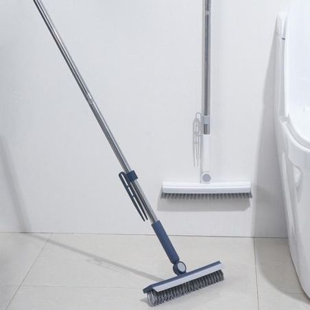 Perie de Curatare pentru Podele si Rosturi, Flippy, Lungime Maner 105 cm, Capat Pivotant 180 Grade, Peri din PP, Otel si Plastic