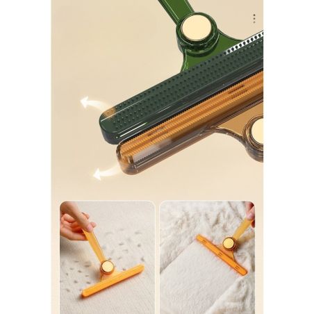 Perie de Indepartare a Scamelor, Flippy, pentru Haine si Par de Animale, cu Doua Fete, Manual, Multifunctional, 12x14.5 cm, Acce