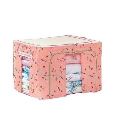 Cutie de Depozitare Pliabila, Flippy, 24 L, Panza Oxford, 40x30x20 cm, Fereastra Frontala, 2 Usi de Acces cu Fermoar Bidirection