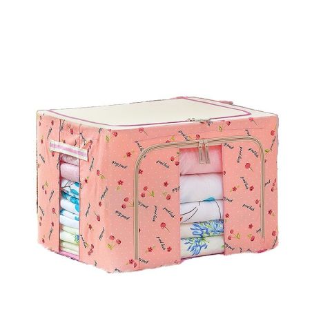 Cutie de Depozitare Pliabila, Flippy, 24 L, Panza Oxford, 40x30x20 cm, Fereastra Frontala, 2 Usi de Acces cu Fermoar Bidirection