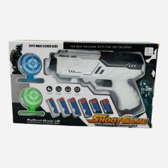 Pistol de jucarie Shoot Game, soft bullets, 30.5×18×6cm, +3ani